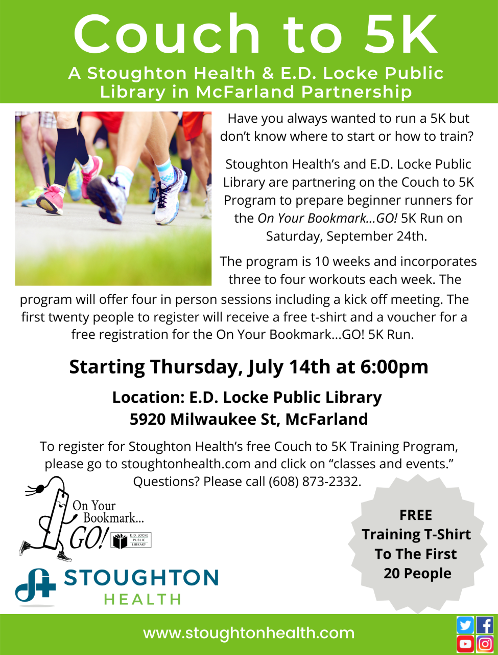 Couch to 5K program in partnership with Stoughton Health