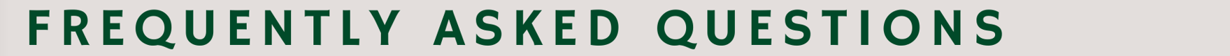 The text "Frequently Asked Questions" in green on a beige background