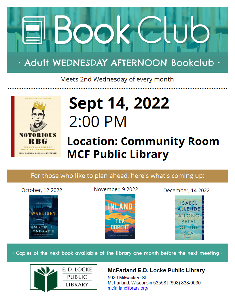 Book Club Flyer: Sept 14