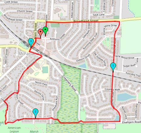 5K Run/Walk Route