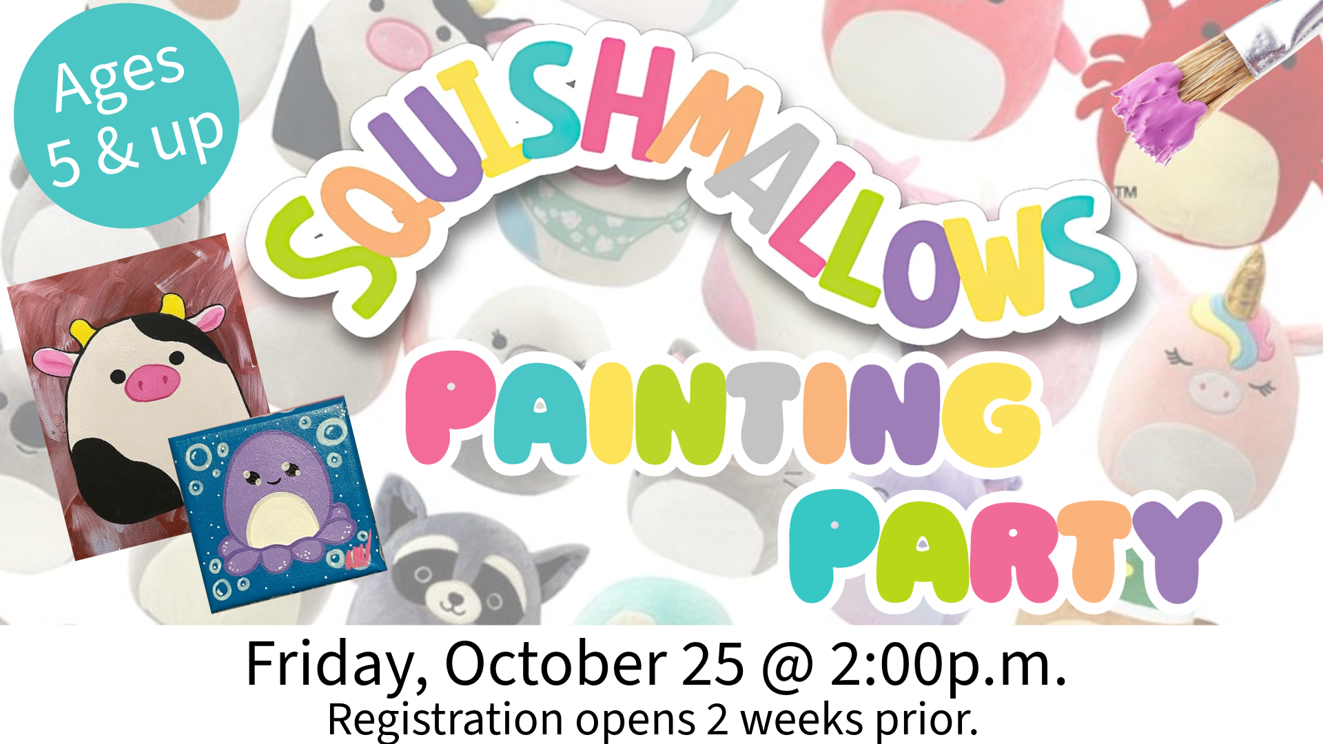 2024 Squishmallow Painting Party 2024 Squishmallow Painting Party