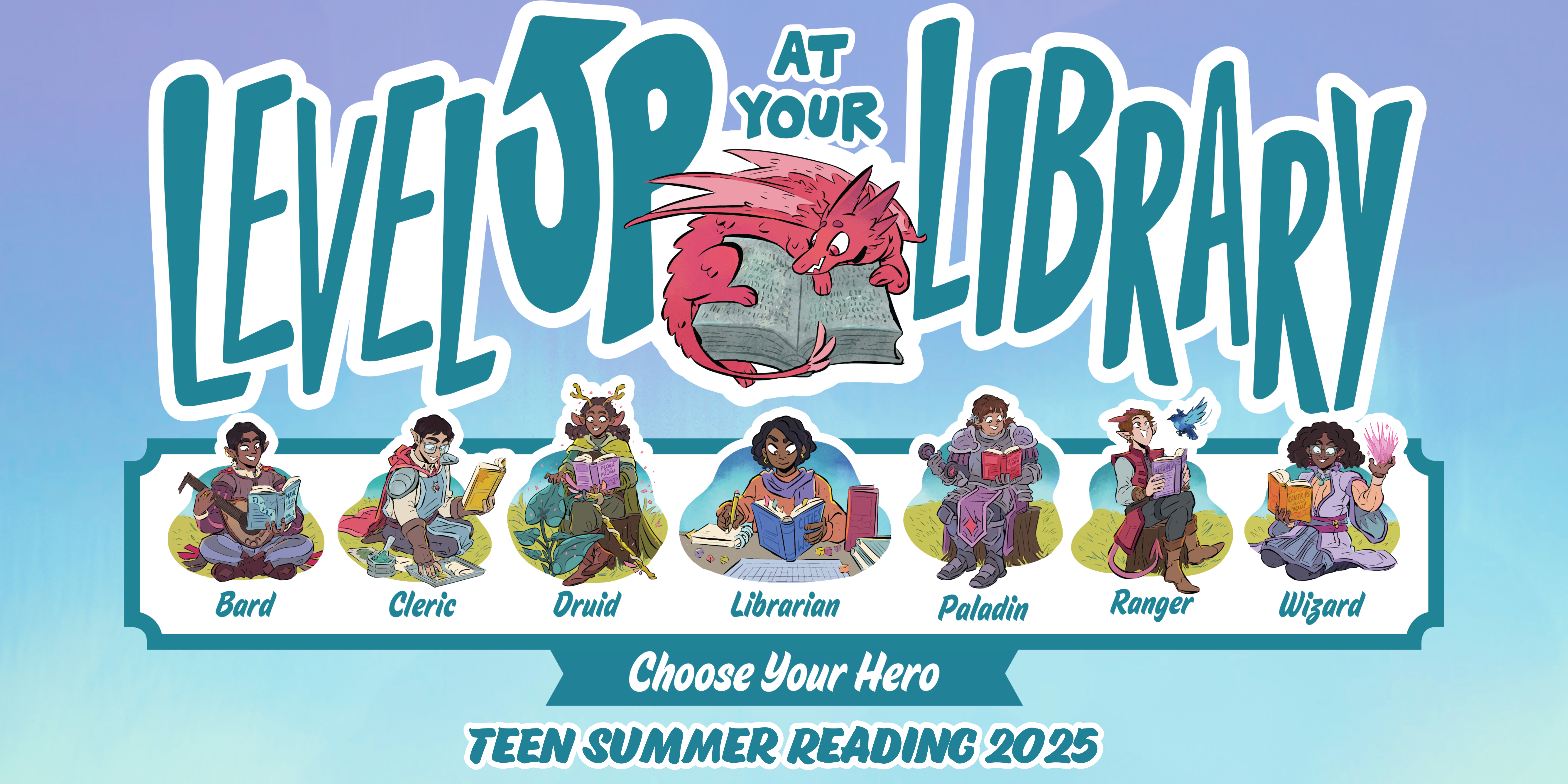 Level Up at your Library: Teen Summer Reading 2025 Banner