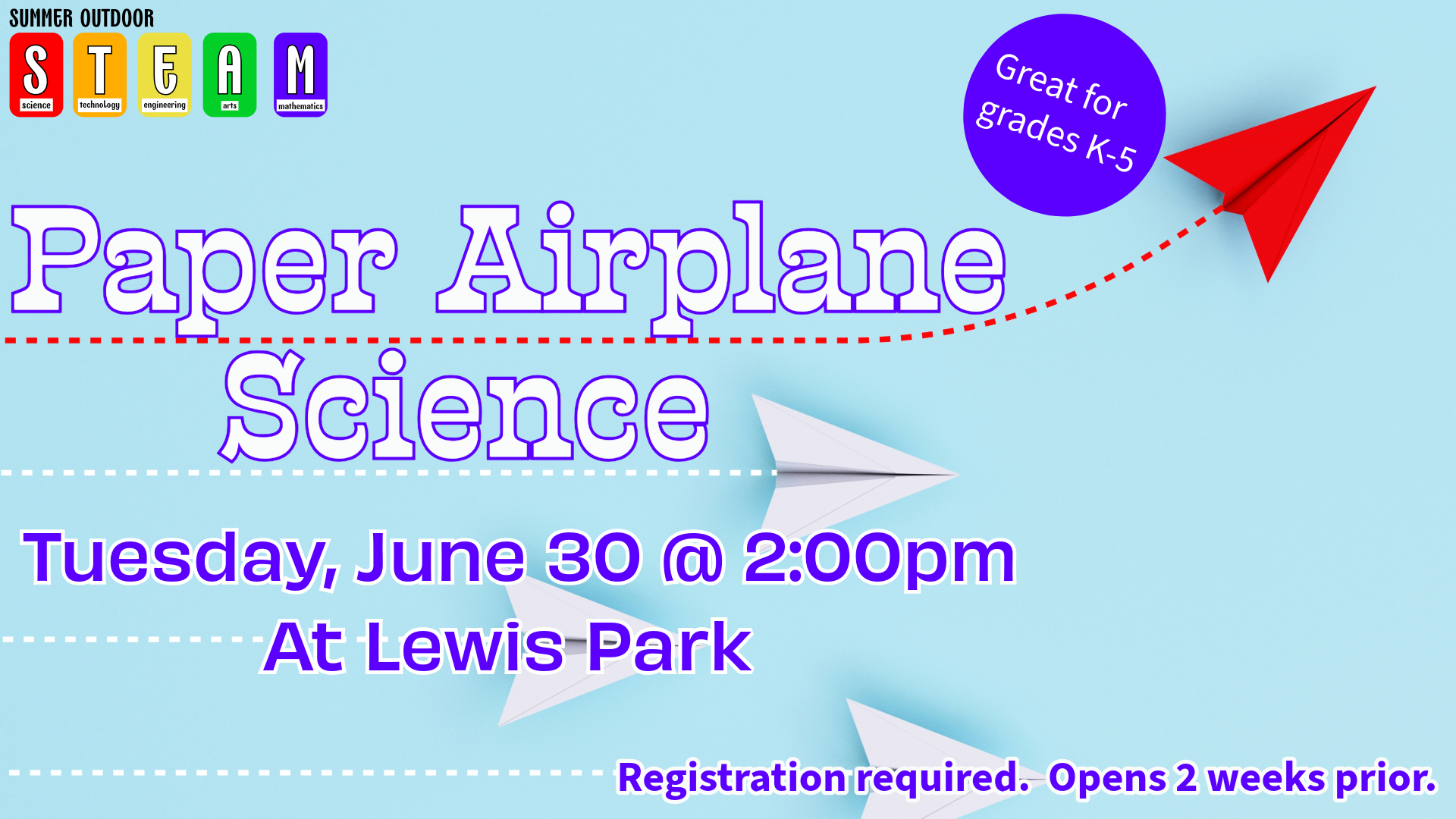 2026 STEAM Paper Airplane Science