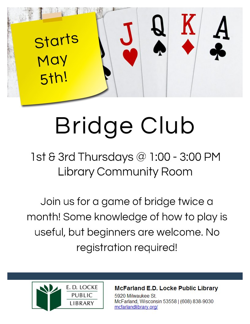 Bridge Club flyer