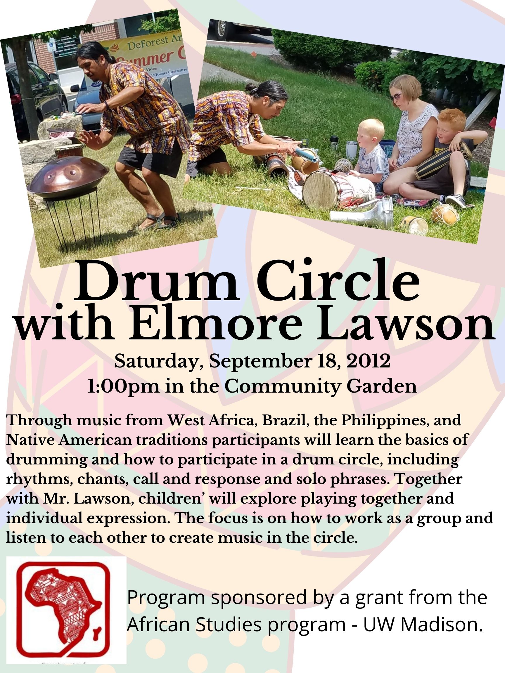 Elmore Lawson Drum Circle Poster