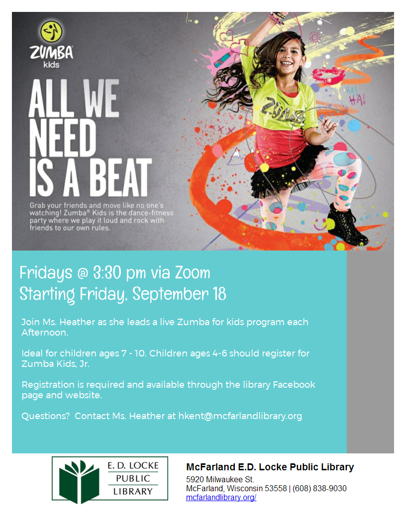 Zumba for Kids | E.D. Locke Public Library