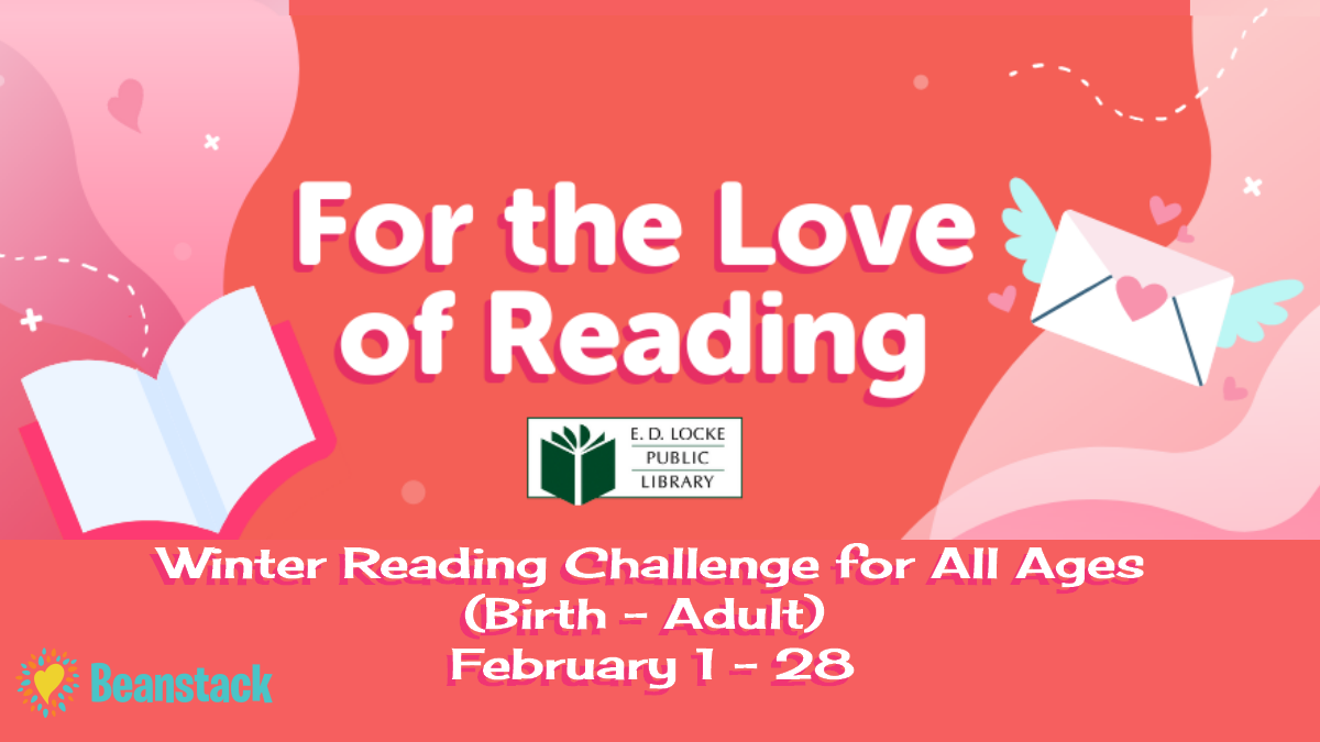 For the Love of Reading Beanstack Challenge Flyer