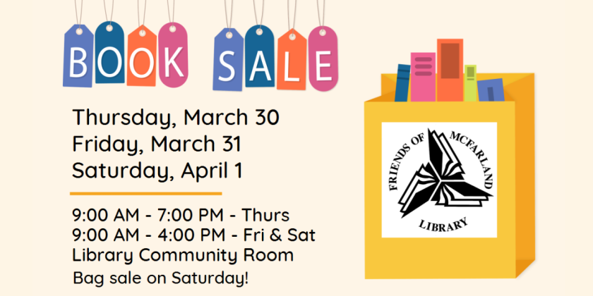 Used book sale on March 30 - April 1